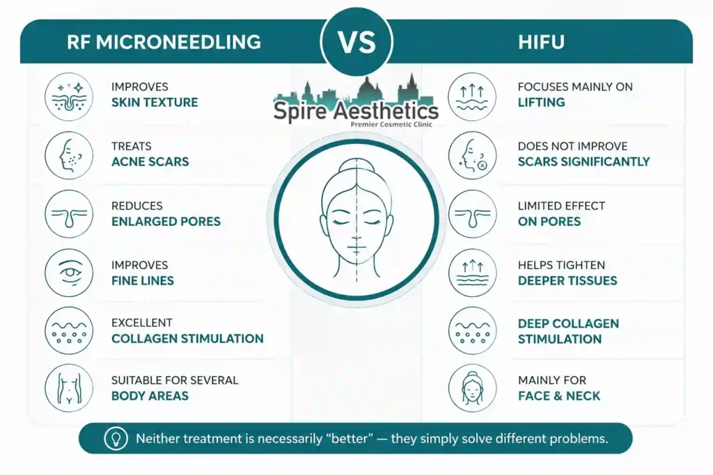 RF Microneedling vs HIFU: Which Treatment Gives Better Results Burgess Hill?